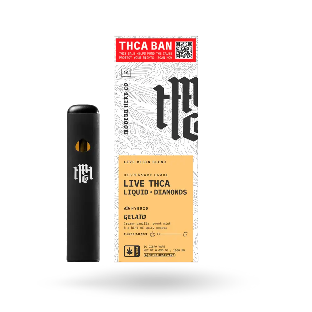 Modern Herb Thca Gelato Live Resin Liquid Disposable 1