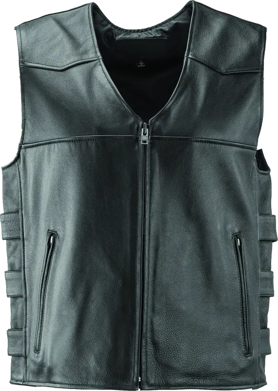 Kuryakyn Leather By River Road Plains Leather Vest Black - 4Xl 1