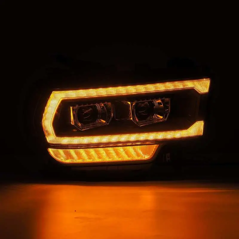 Alpharex 19-21 Ram 2500 Luxx Led Proj Headlights Plank Style Black W/Activ Light/Seq Signal/Drl 2