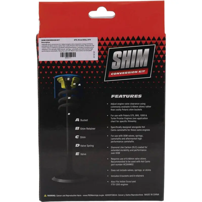 Hot Cams 14-16/2019 Ranger 900 Crew Eps Cam Chain Shim Conversion Kit 1