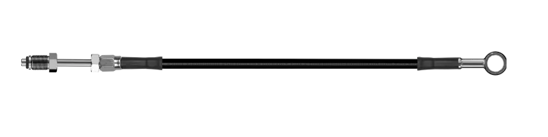 Goodridge 70In Universal Clutch Line W/Ss Fittings & Black Hose - Straight Banjo 7/16 Unf 1
