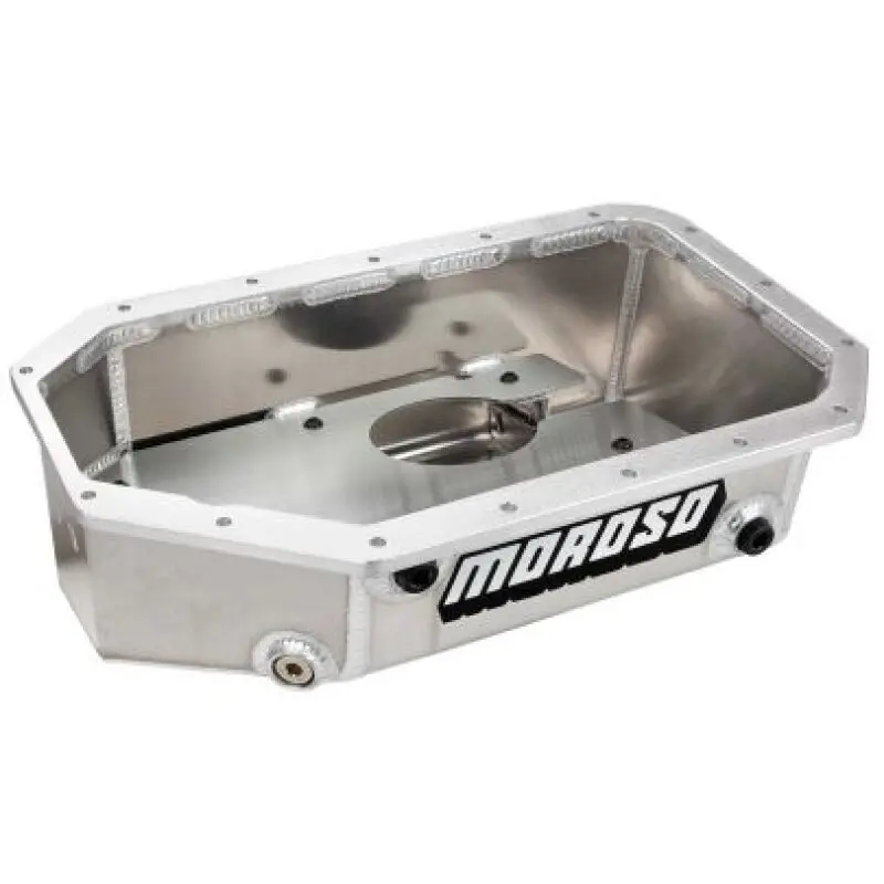 Moroso Honda/Acura K20/K24 Swap Road Race Baffled Wet Sump 6.5 Qt 6.25In Deep Aluminum Oil Pan 1