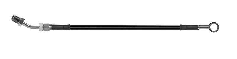 Goodridge 82In Universal Clutch Line W/Ss Fittings & Black Hose - Straight Banjo W/An3 Fitting 1