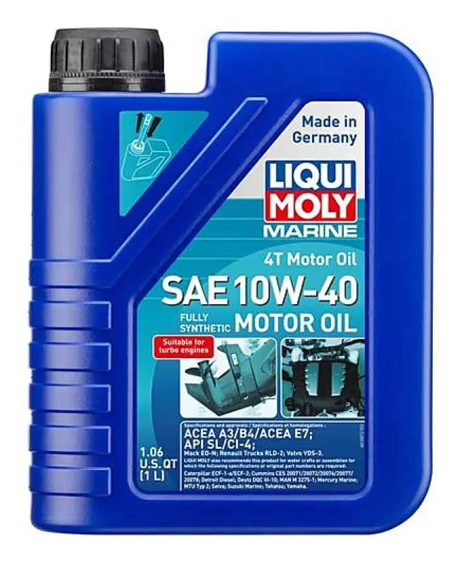 Liqui Moly 1L Marine 4T Motor Oil Sae 10W40 1