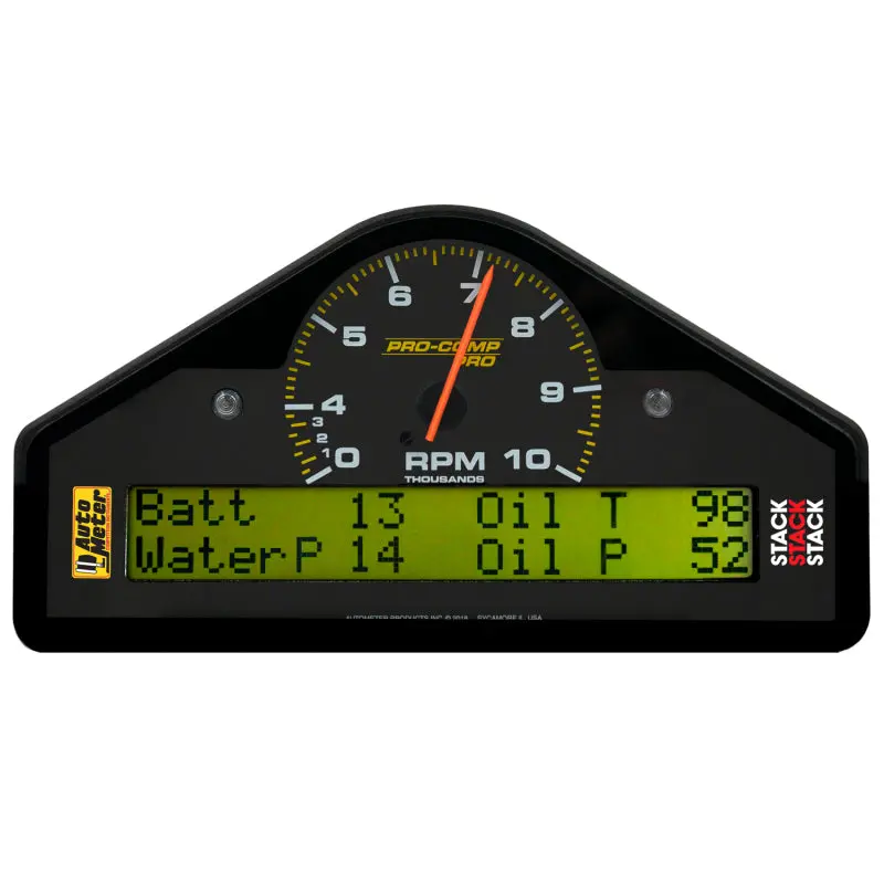 Autometer Pro-Comp Race Dash Display 0-3-10K Rpm / Wtrp / Fuelp / Oilp / Oilt / Wtmp / Volt 1