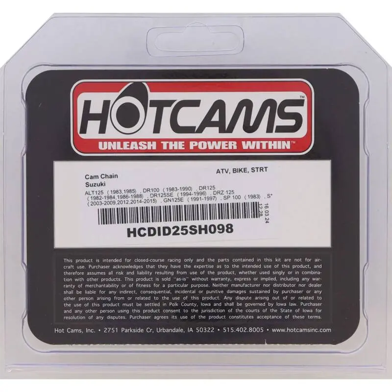 Hot Cams 89-04 Lt 160 Quadrunner/84-87 Lt 185 Quadrunner Camshaft Chain Roller Kit 1