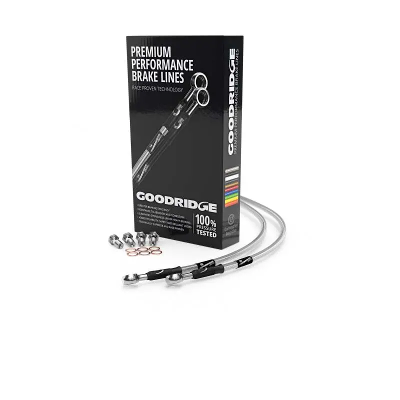 Goodridge 98-00 Yamaha Xvs1100 Dragstar Clear Front Ss Brake Lines 1