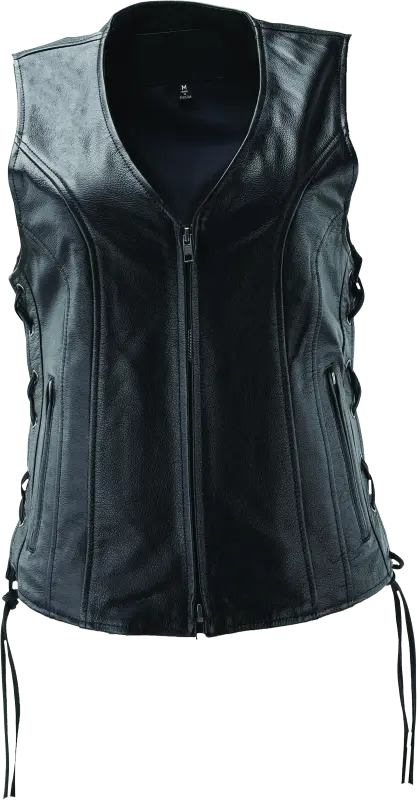 Kuryakyn Leather By River Road Sapphire Leather Vest Black Womens - Large 1