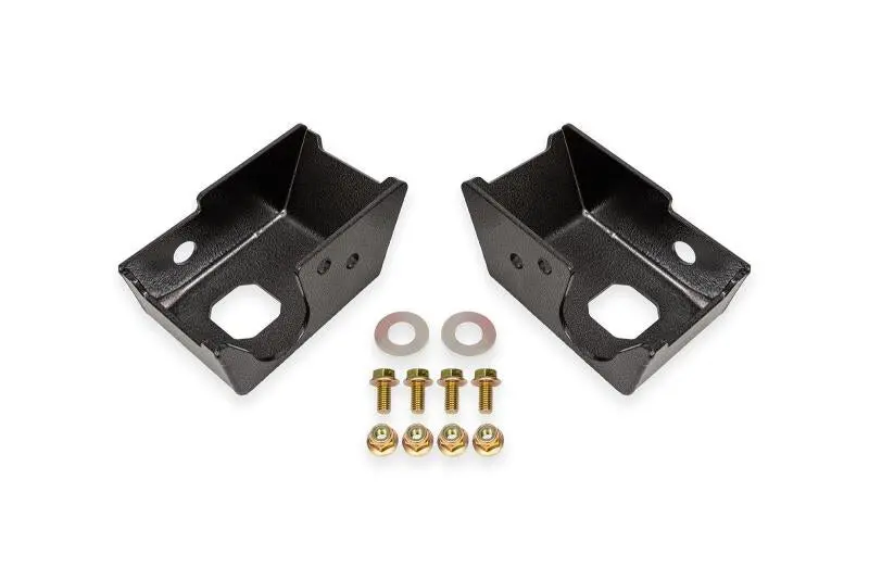 Bmr 21-24 Ford Bronco Rear Shock Mount Skid Plates - Black Hammertone 1