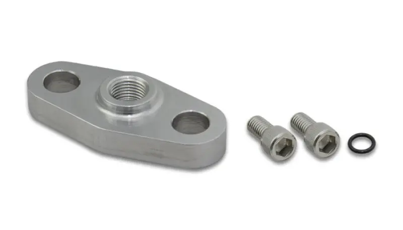 Vibrant Aluminum Turbo Oil Inlet Flange W/ -4An Male For Garrett Gt4202/4294/4508 1
