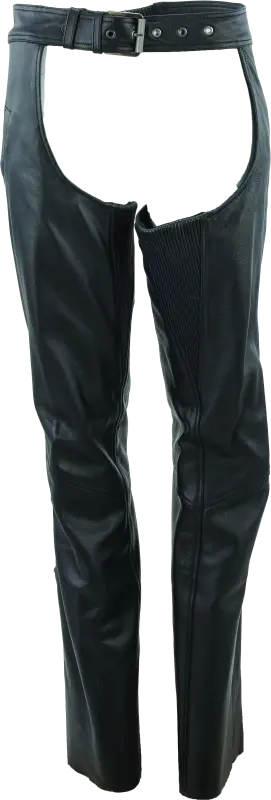 Kuryakyn Leather By River Road Plains Leather Chaps Black Womens - Medium 1