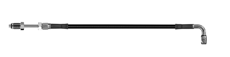 Goodridge 58In Universal Clutch Line W/Ss Fittings & Black Hose - 90Deg Banjo W/Straight 7/16 Unf 1