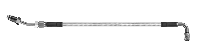 Goodridge 70In Universal Clutch Line W/Ss Fittings & Clear Hose - 90Deg Banjo W/20Deg 7/16 Unf 1
