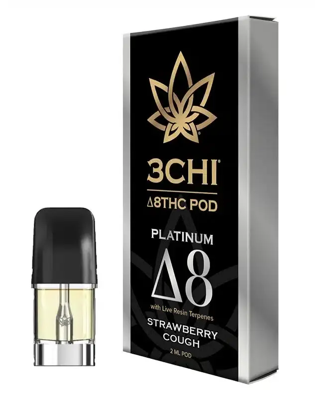 3Chi Delta 8 Strawberry Cough Vape Pod 1