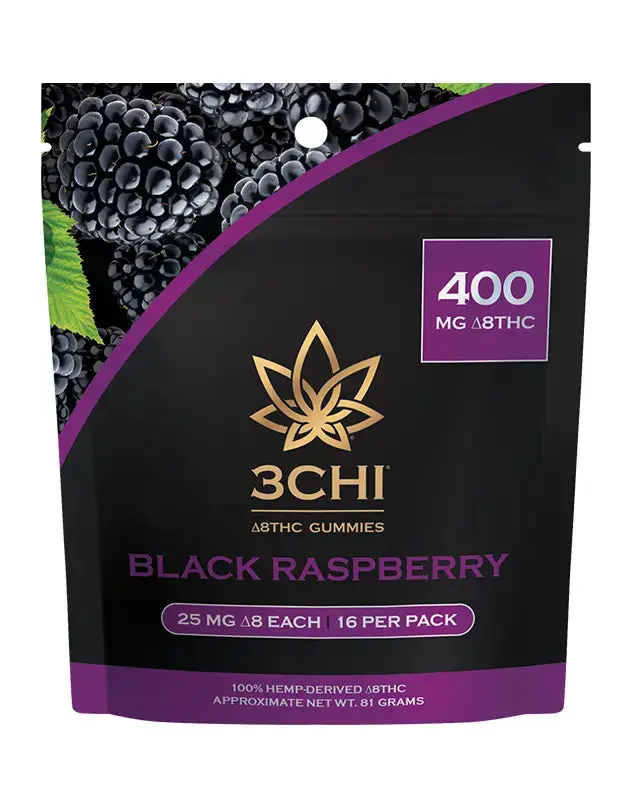 3Chi Delta 8 Raspberry Gummies 1