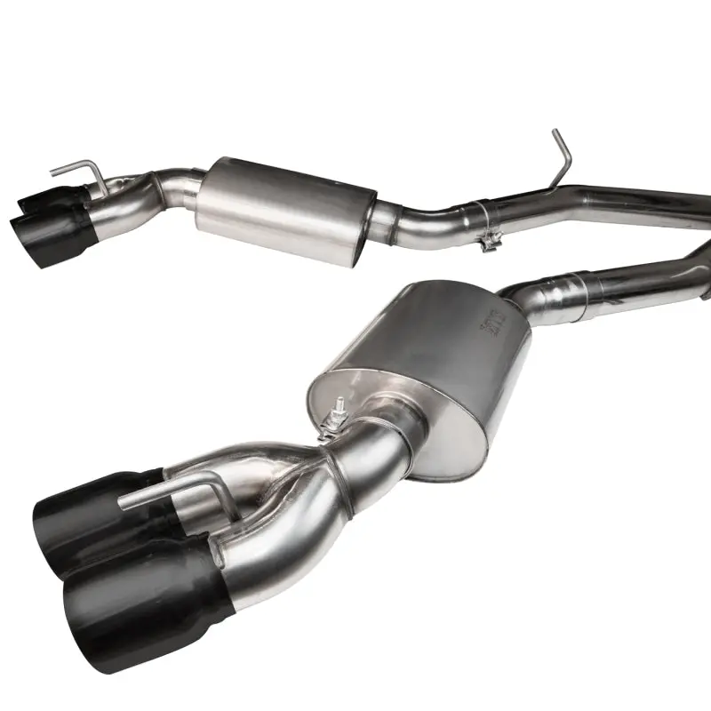 Kooks 2016+ Chevrolet Camaro Ss Lt1 6.2L 3In Exhaust W/ Catted X-Pipe 4In Black Slash Cut Quad Tips 1