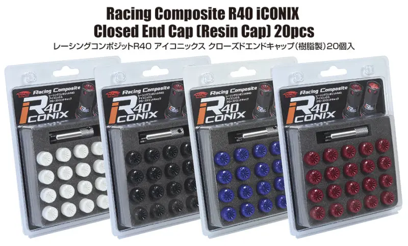 Project Kics 12X1.25 R40 Iconix Plastic Caps White 20 Pieces 1