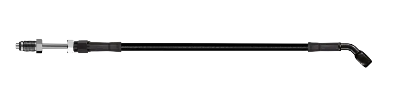 Goodridge 58In Universal Clutch Line W/Blk Fittings & Blk Hose - 45 Deg Banjo W/Straight 7/16 Unf 1