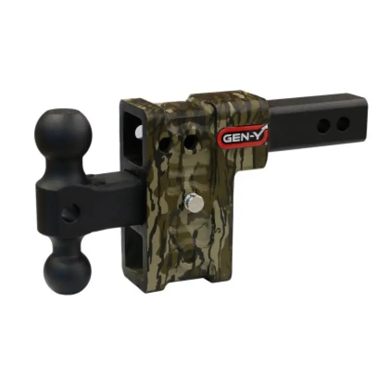 Gen-Y Mega Duty 2In Shank 5In Drop 2K Tw 16K Hitch W/Gh-051 Dual-Ball/Gh-032 Pintle Lock - Mossy Oak 1