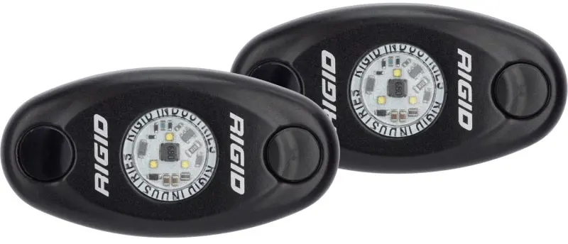 Rigid Industries A-Series Light - Black - Low Strength - Cool White - Set Of 2 1