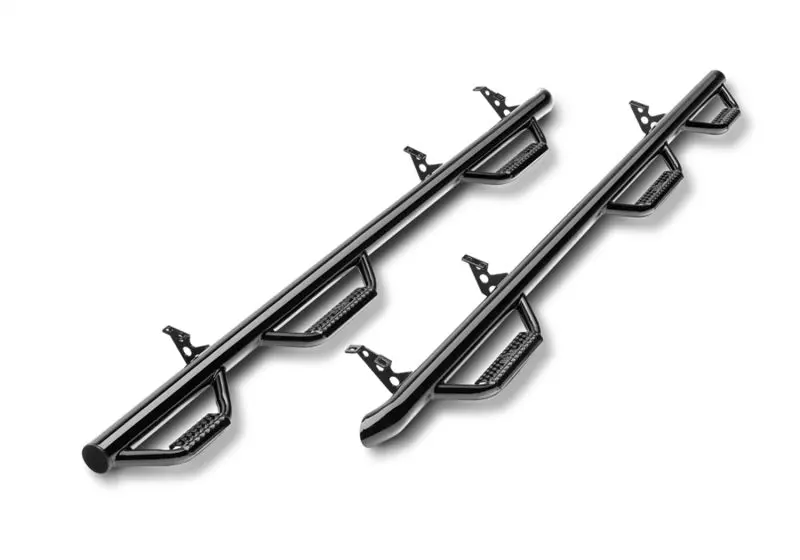 N-Fab Nerf Step 07-13 Chevy-Gmc 2500/3500 Ext. Cab 8Ft Bed - Gloss Black - Bed Access - 3In 1