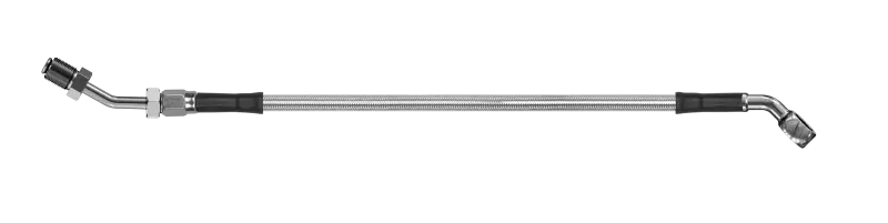 Goodridge 86In Universal Clutch Line W/Ss Fittings & Clear Hose - 45Deg Banjo W/An3 Fitting 1