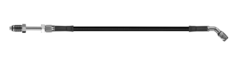 Goodridge 72In Universal Clutch Line W/Ss Fittings & Blk Hose - 45 Deg Banjo W/Straight 7/16 Unf 1