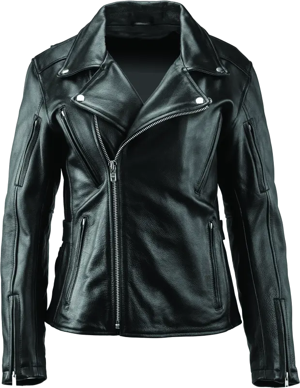 Kuryakyn Leather By River Road Ironclad Classic Leather Jacket Black Womens - Medium 1