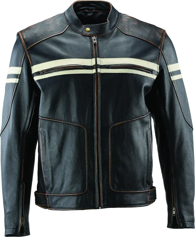 Kuryakyn Leather By River Road Hoodlum Vintage Leather Jacket Black - Xl 1