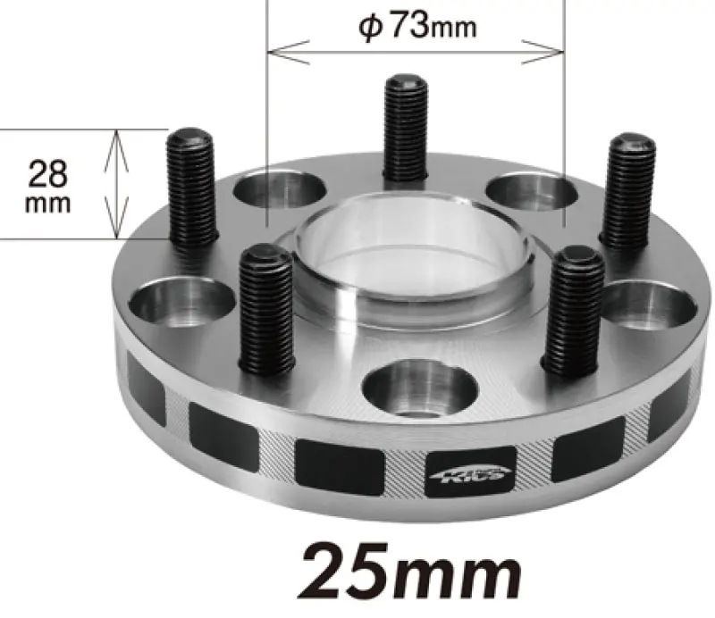 Project Kics 25Mm Thick 12X1.25 66Mm Hub 5-114.3 Wide Tread Spacers 1