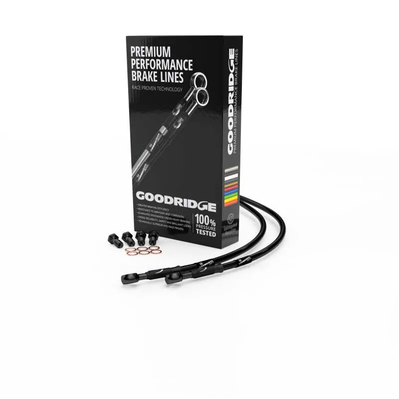 Goodridge 85-04 Yamaha V-Max 1200 Black Clutch Lines W/Black Fittings 1