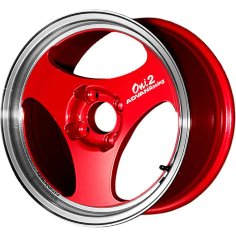 Advan Oni2 15X8 / Et30 / 4X100 - Machining & Racing Candy Red 1