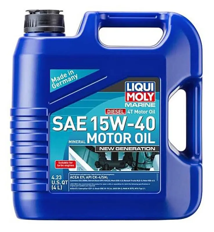 Liqui Moly 4L Marine 4T New Generation Motor Oil Sae 15W40 1