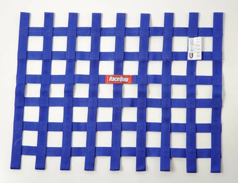 Racequip Blue 18In H X 24W Sfi Ribbon Window Net 1