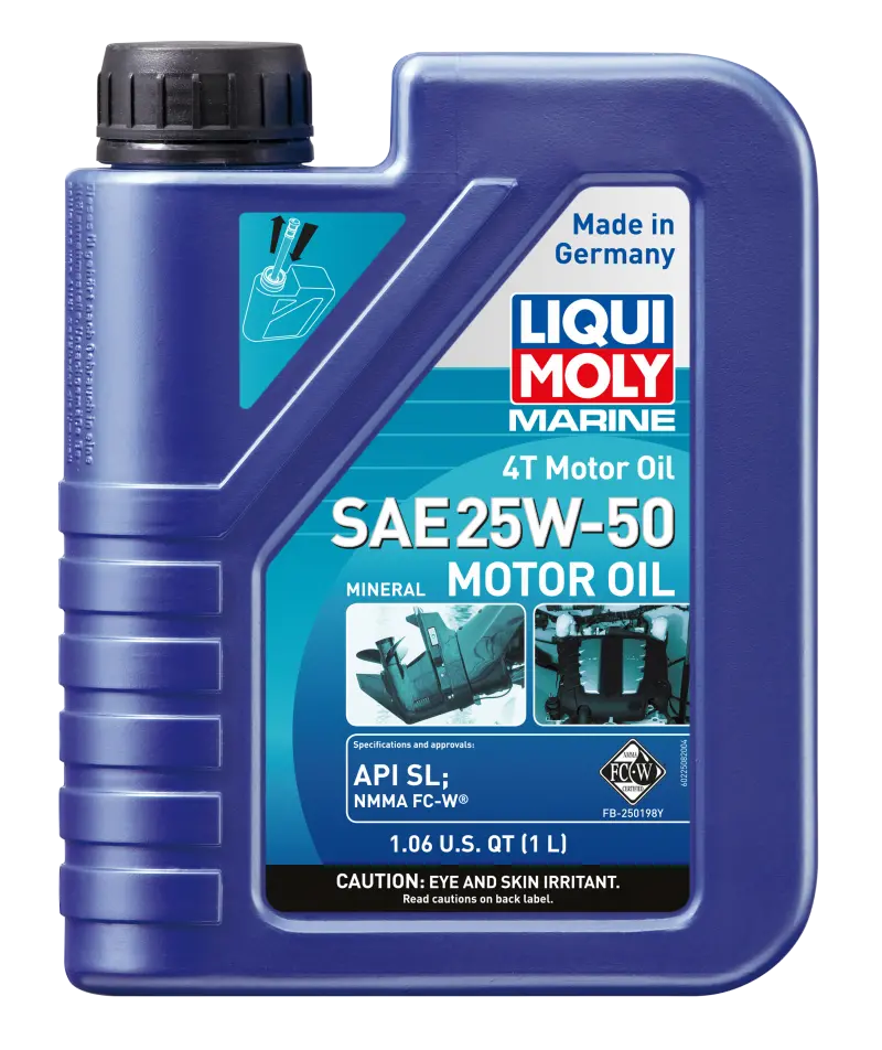 Liqui Moly 1L Marine 4T Motor Oil Sae 25W50 1