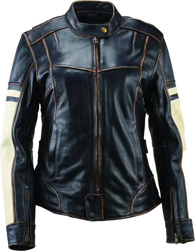 Kuryakyn Leather By River Road Dame Vintage Leather Jacket Black Womens - Xl 1