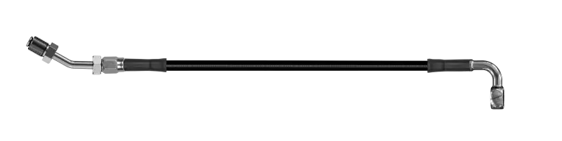 Goodridge 80In Universal Clutch Line W/Ss Fittings & Black Hose - 90Deg Banjo W/An3 Fitting 1