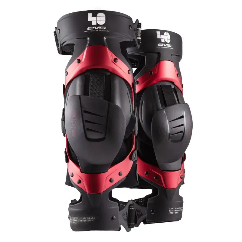 Evs Axis Sport Knee Brace 40Th Anniversary Limited Edition Red Pair - Small 1