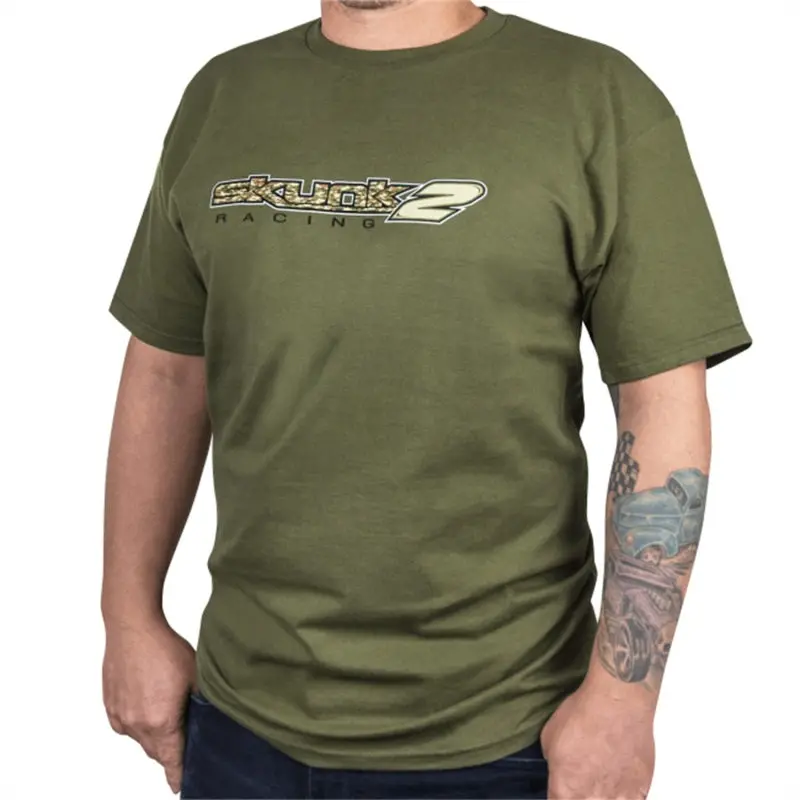 Skunk2 Camo Logo Mens T-Shirt Green - Xxl 1