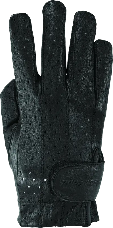 Kuryakyn Leather By River Road Tucson Leather Perforated Gloves Black Womens - Small 1