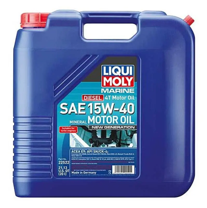Liqui Moly 20L Marine 4T New Generation Motor Oil Sae 15W40 1
