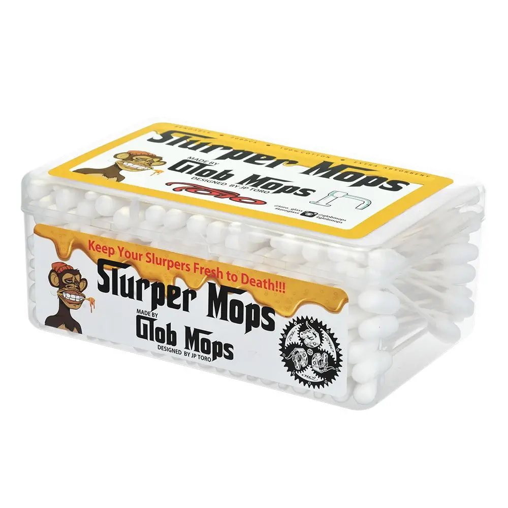 Glob Mops Slurper Mops Dual Tip Cotton Swabs - 200Ct Tub 1