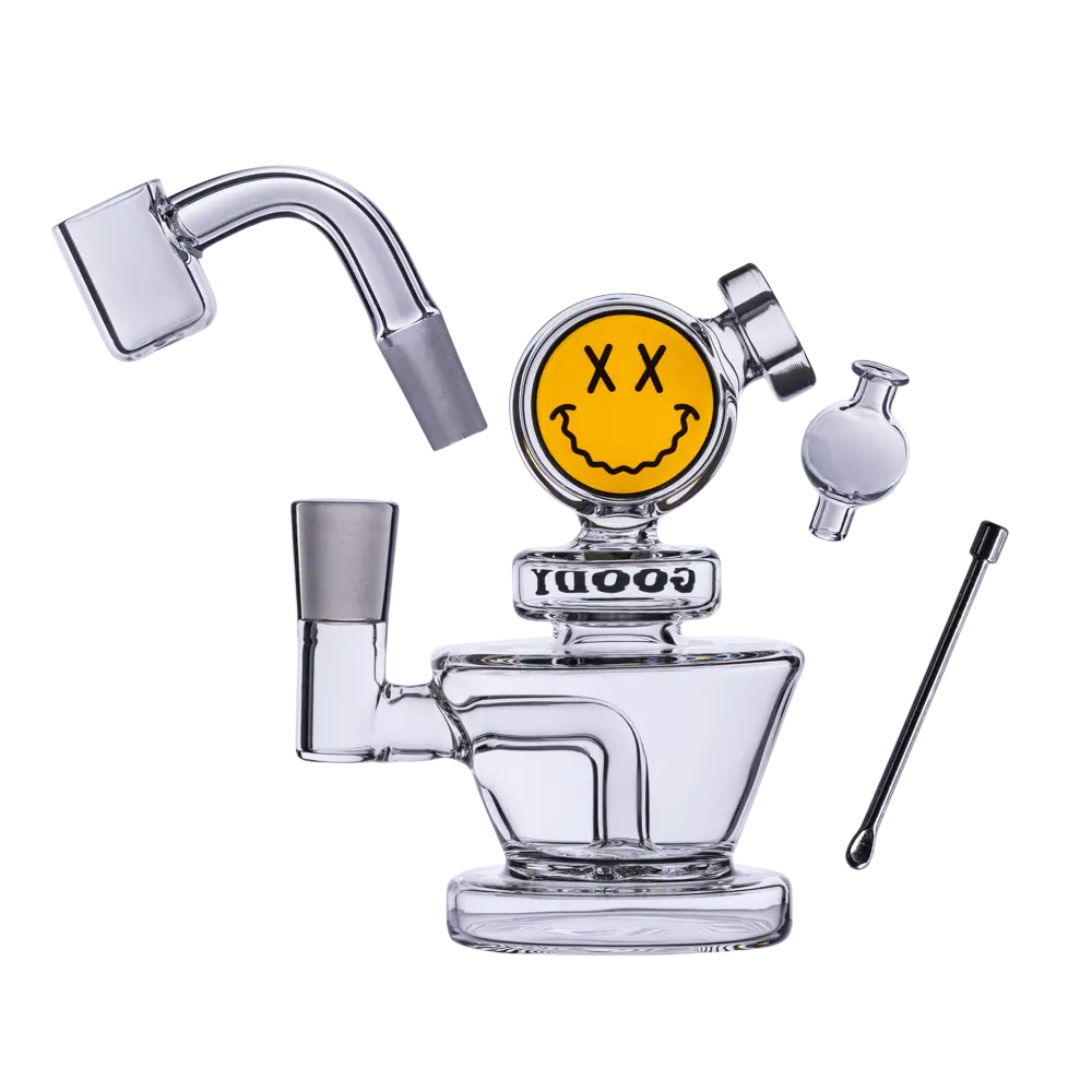 Goody Glass - Big Face Mini Dab Rig 4-Piece Kit 2