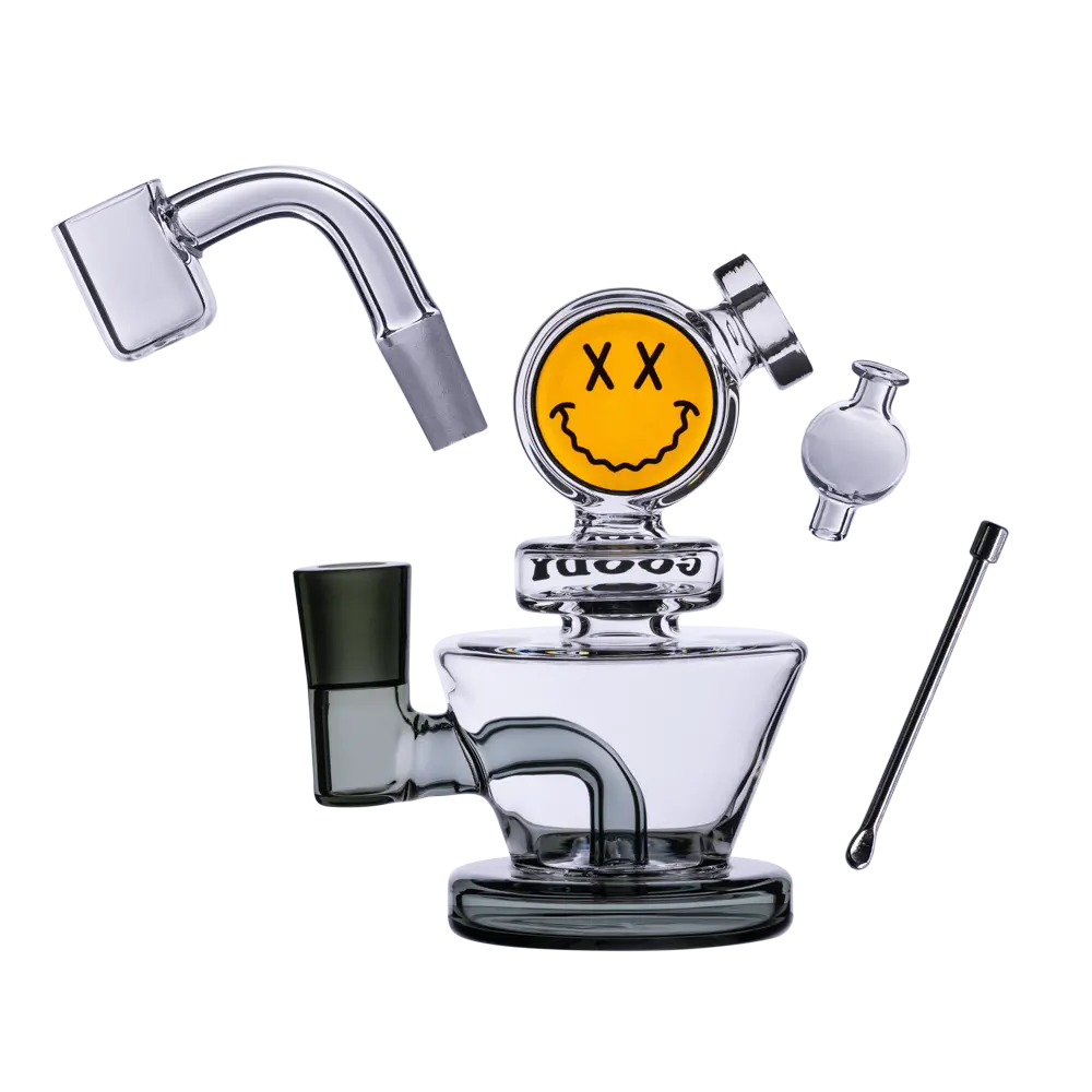 Goody Glass - Big Face Mini Dab Rig 4-Piece Kit 1