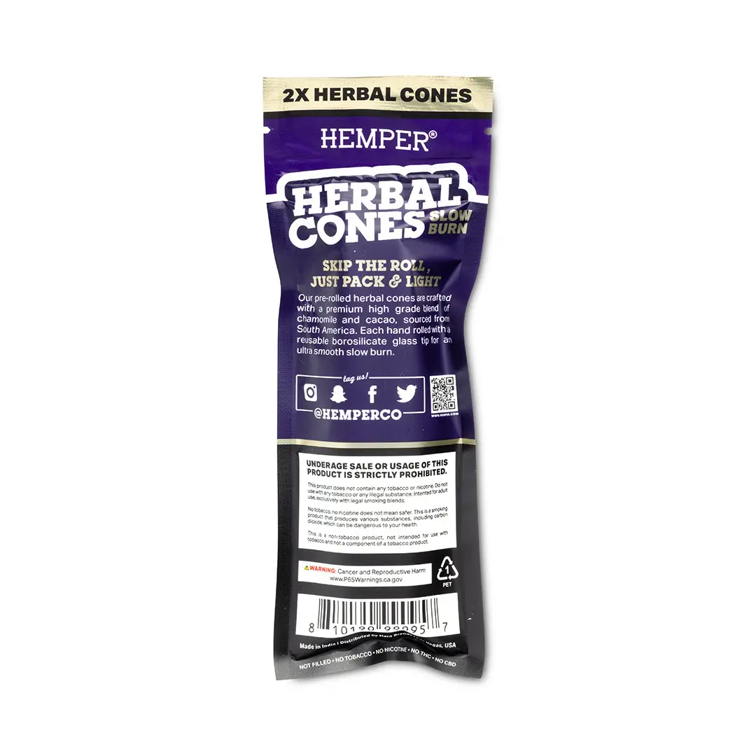 Glass-Tipped Herbal Cones - Grape 2