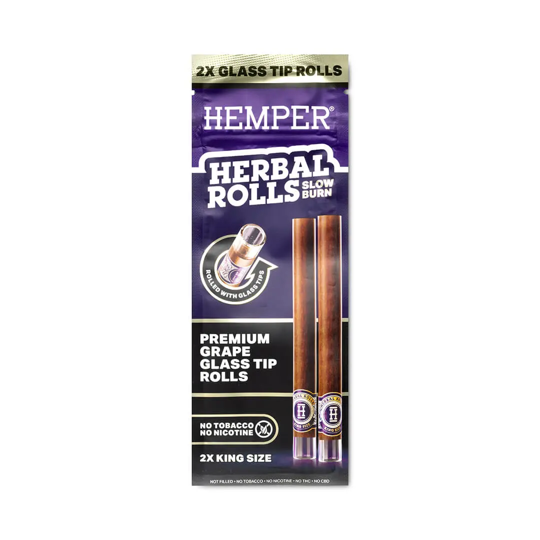 Glass-Tipped Herbal Rolls - Grape 1