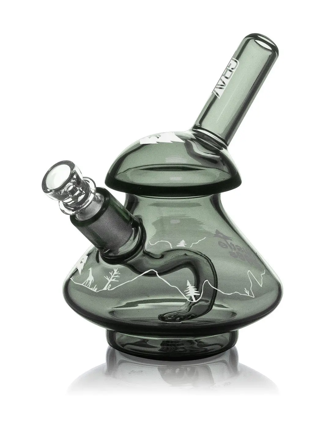 Grav X Lrg Hustle Trees Wobble Glass Bubbler 1