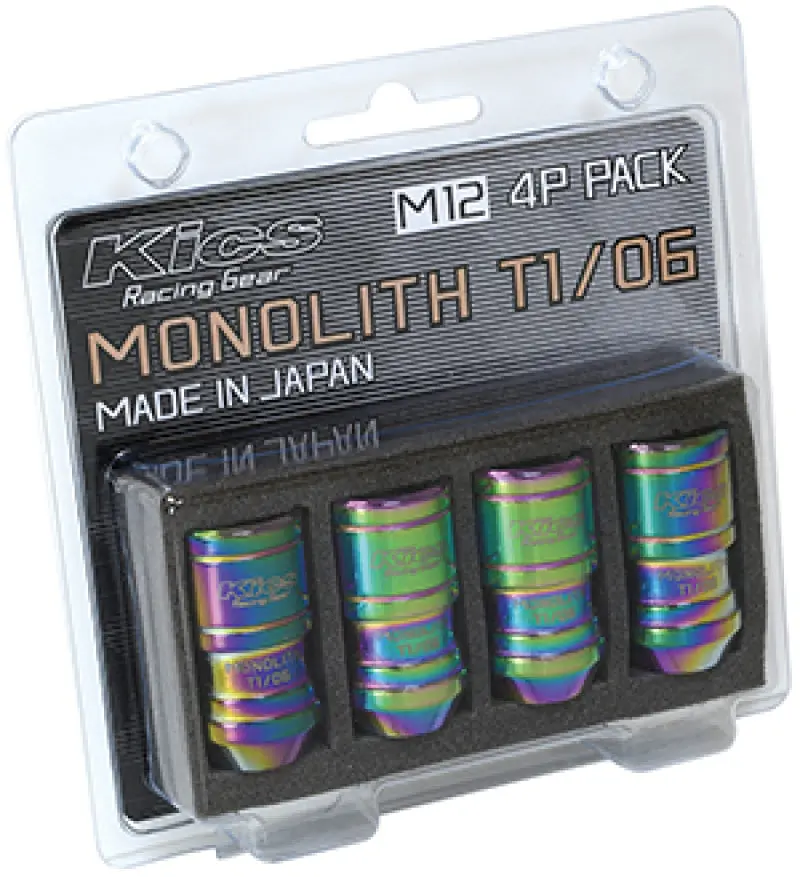 Project Kics 12 X 1.5 Neochrome T1/06 Monolith Lug Nuts - 4 Pcs 1