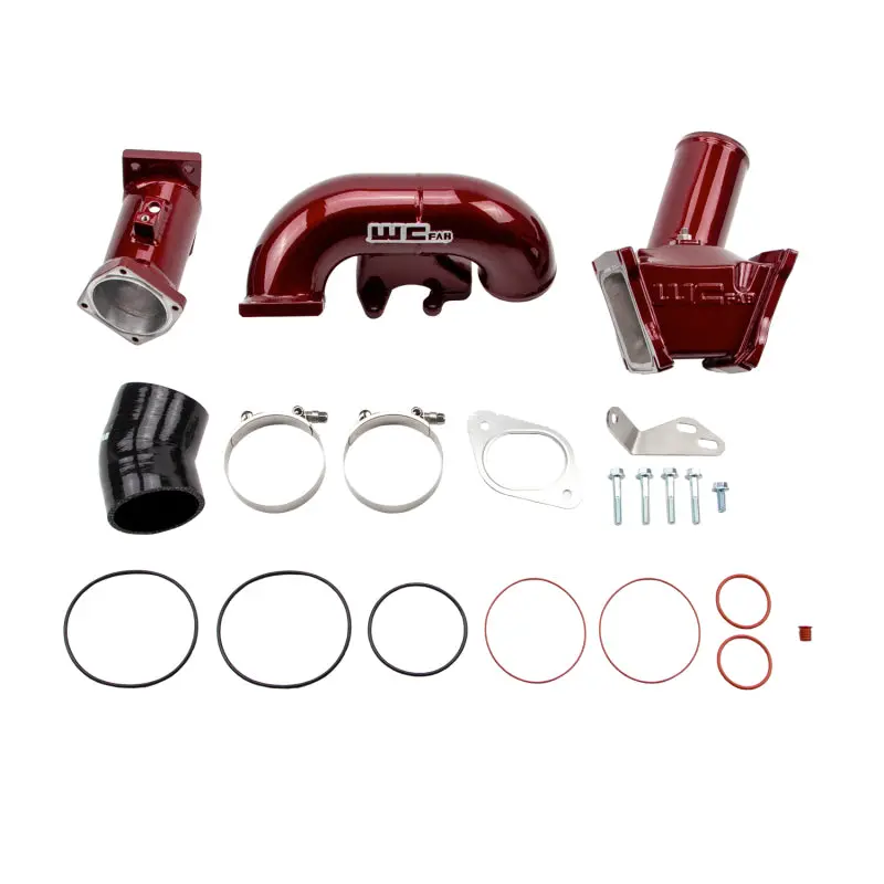 Wehrli 2007.5-2010 Lmm Duramax High Flow 3In Y-Bridge Kit- Wcfab Red 1