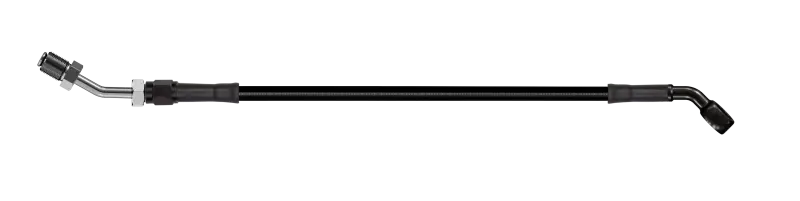 Goodridge 70In Universal Clutch Line W/Black Zinc Fittings & Black Hose - 45Deg Banjo W/An3 Fitting 1